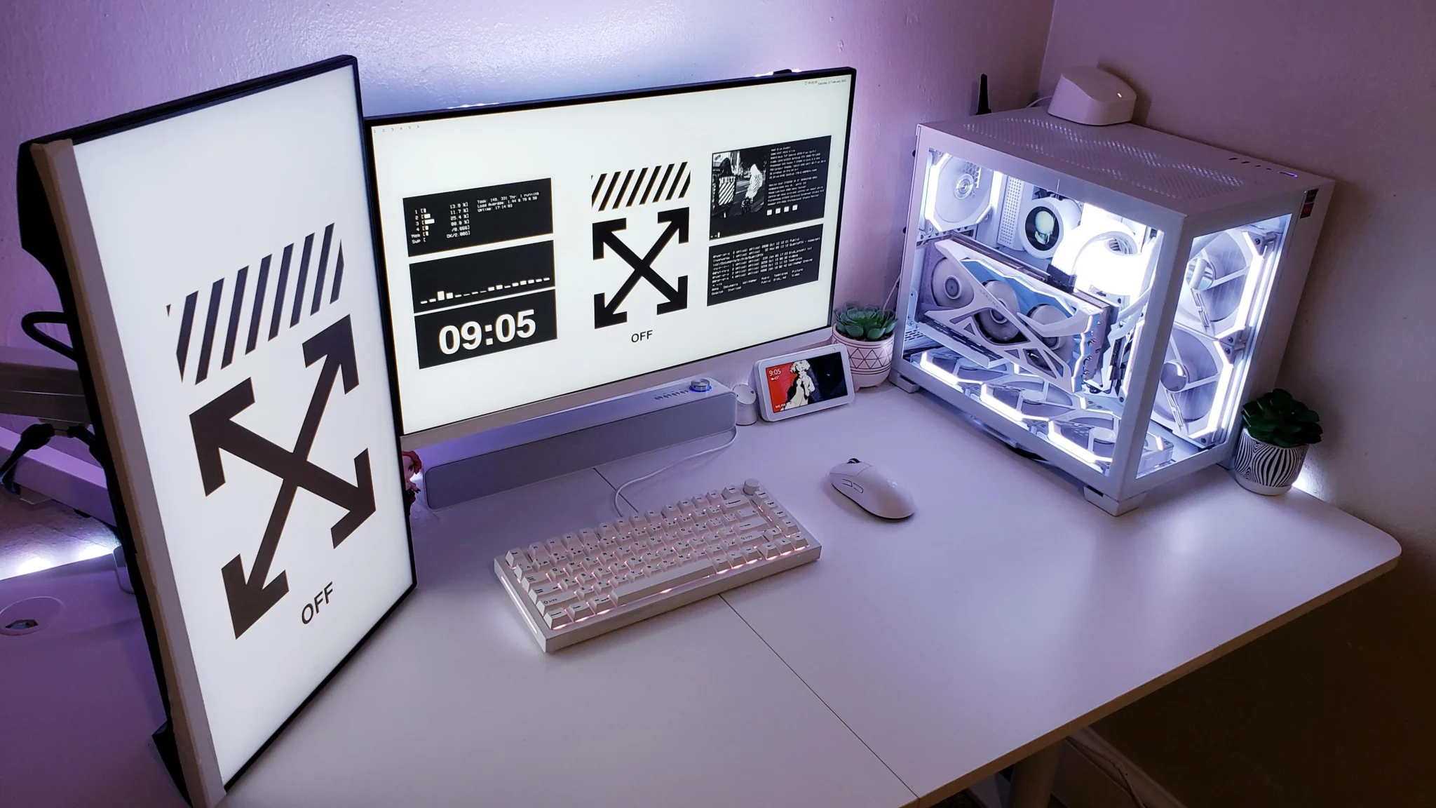 White gaming monitor